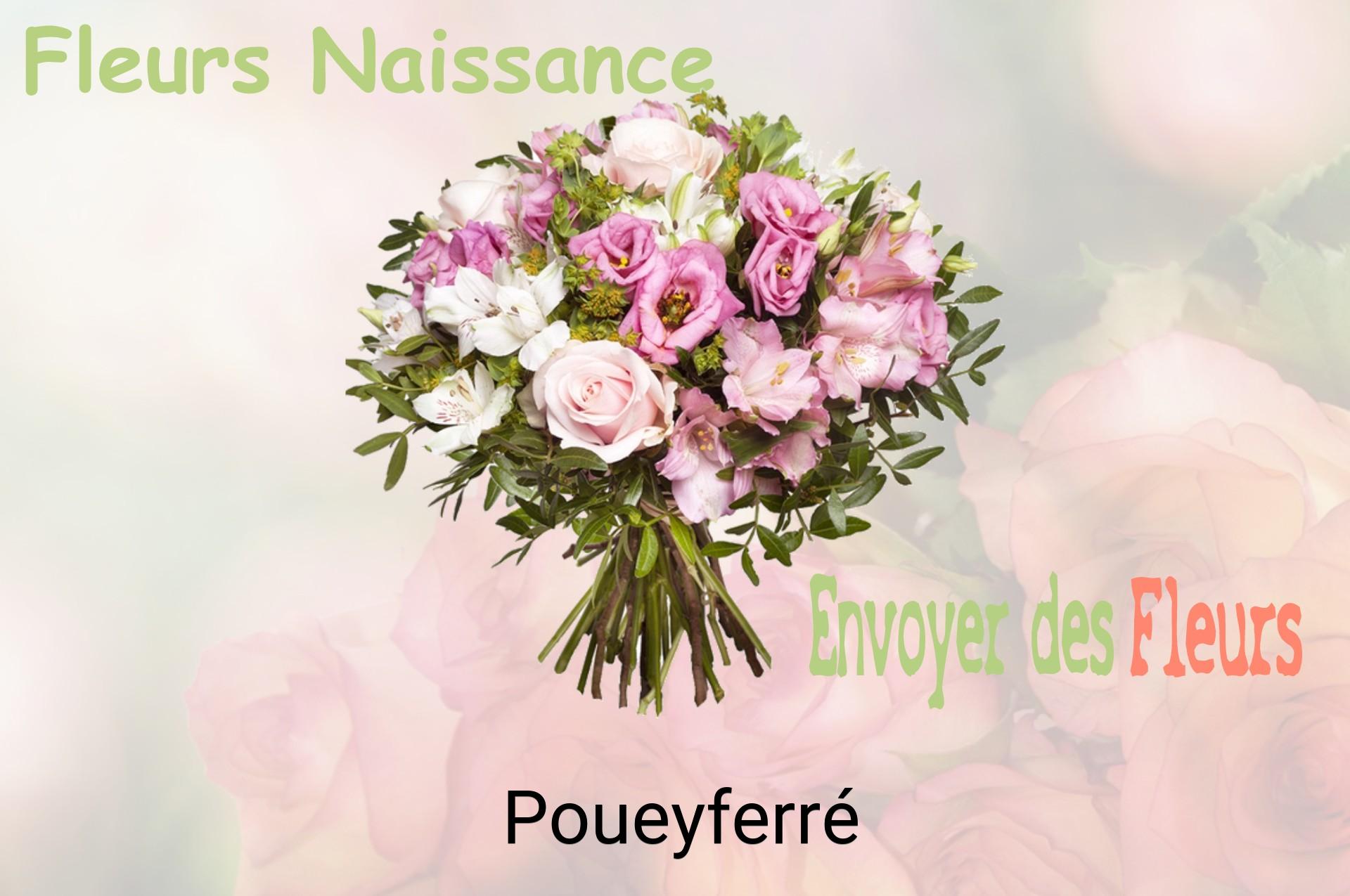 Bouquet de fleurs de naissance livré à Poueyferré